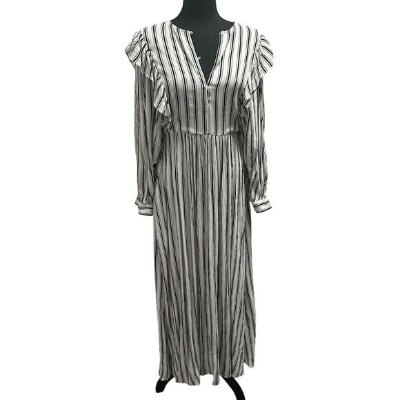 Baum und Pferdgarten Alona Striped Crepon Dress -Black/White - Sz 38 (SZ 8 US) - Picture 4 of 14